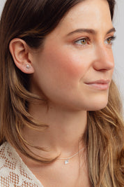 Lunara Rainbow Moonstone Silver Studs