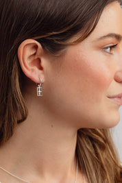 Orianna Silver Charm Hoops