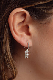 Orianna Silver Charm Hoops