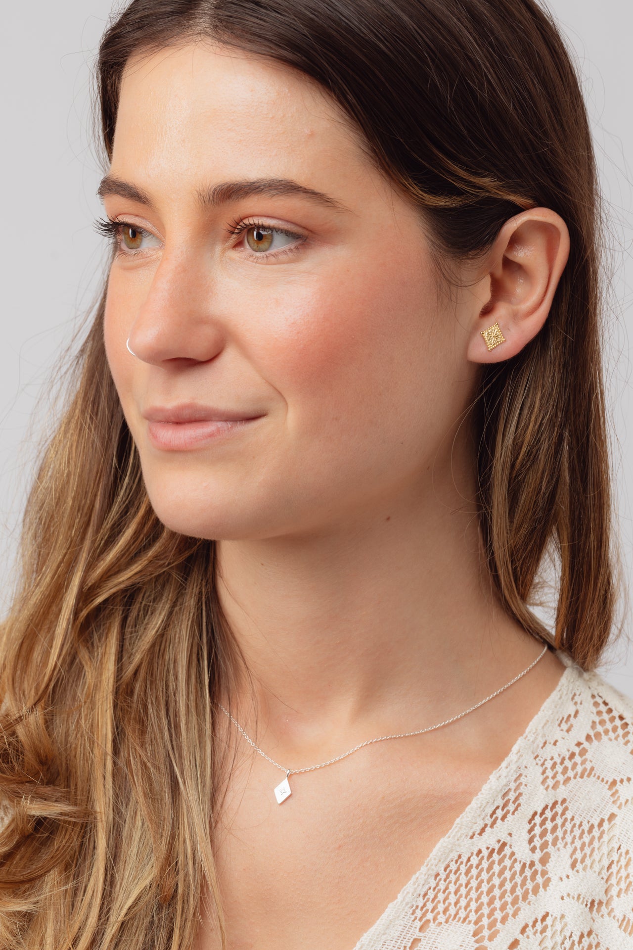 Maranth Gold Studs