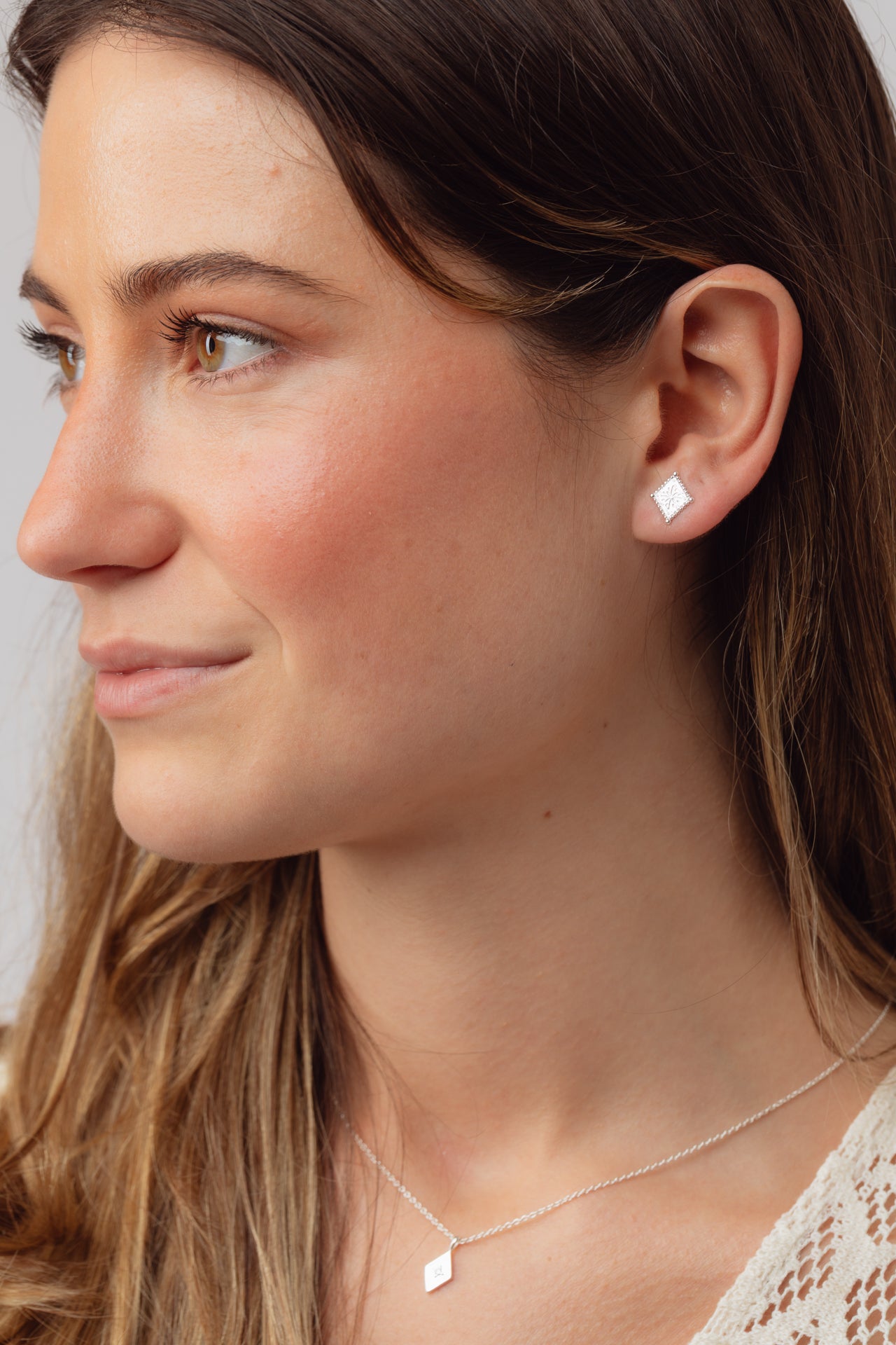 Maranth Silver Studs
