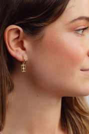 Orianna Gold Charm Hoops