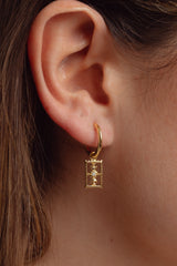 Orianna Gold Charm Hoops