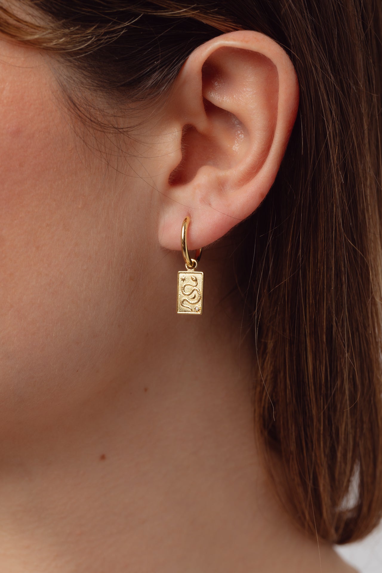 Ophira Gold Charm Hoops