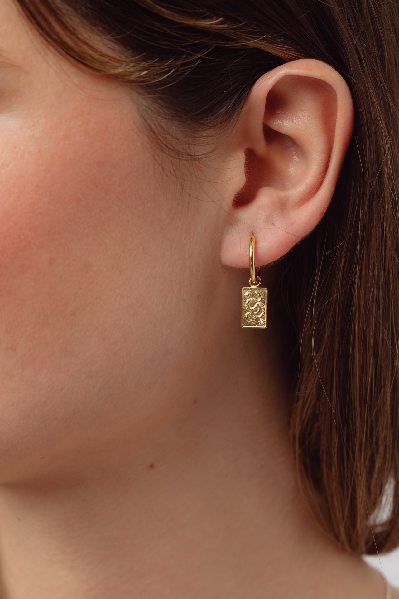 Ophira Gold Charm Hoops