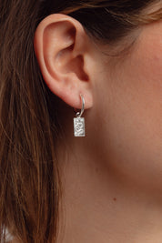 Ophira Silver Charm Hoops