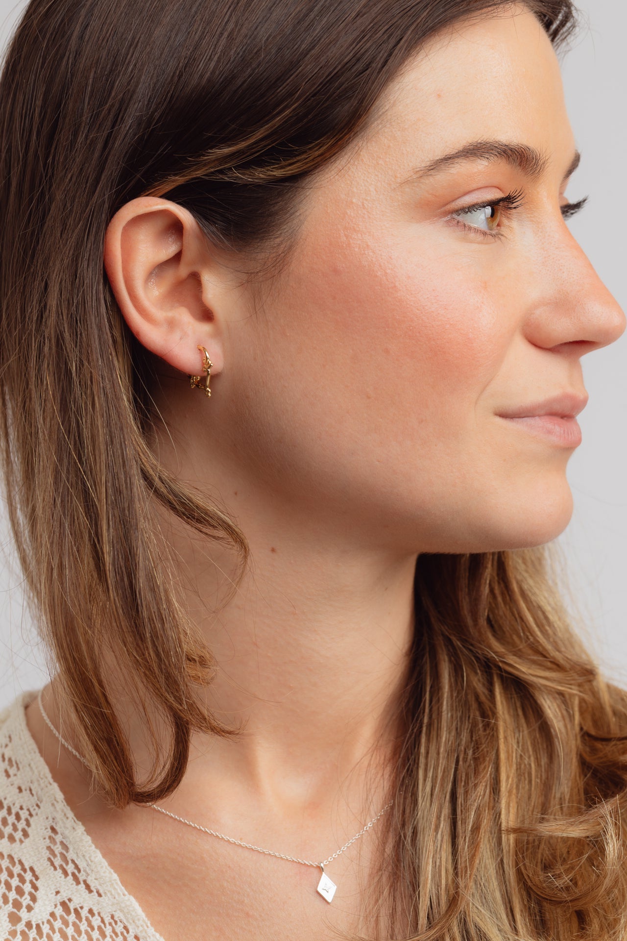 Kaeli Tribal Gold Hoops
