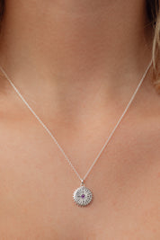 Elaria Amethyst Silver Necklace