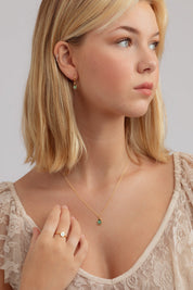 Ren Lotus Gold Enamel Necklace