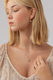 Ren Lotus Gold Enamel Necklace