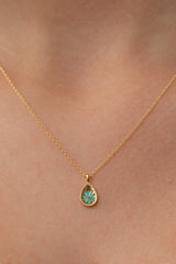 Ren Lotus Gold Enamel Necklace