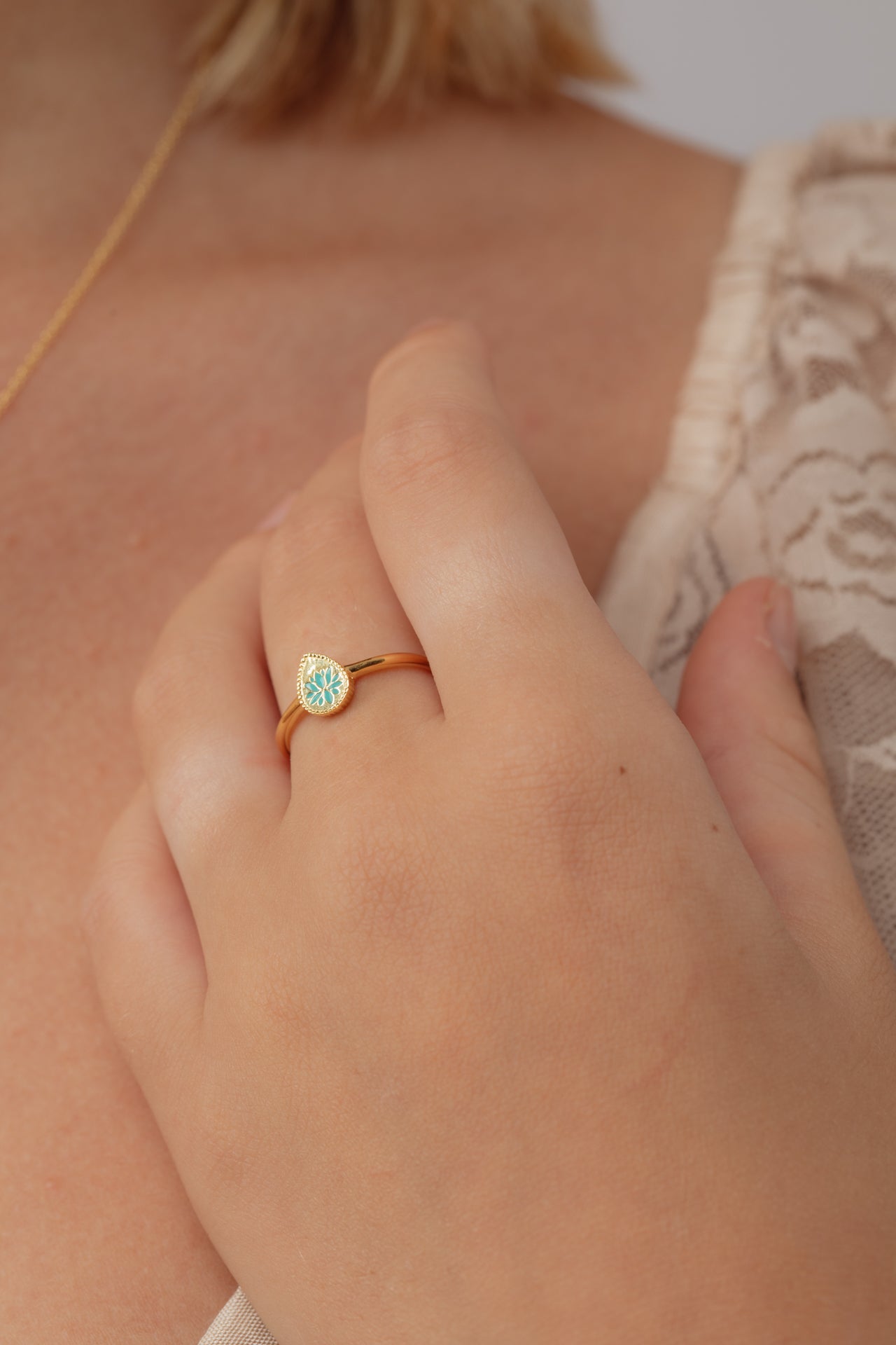 Ren Lotus Gold Ring