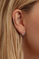 Moonlight Black Onyx Silver Studs