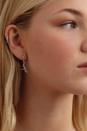 Dragonfly Cubic Zirconia Silver Earrings