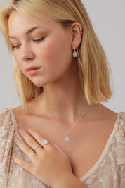 Thendro Silver Charm Hoops