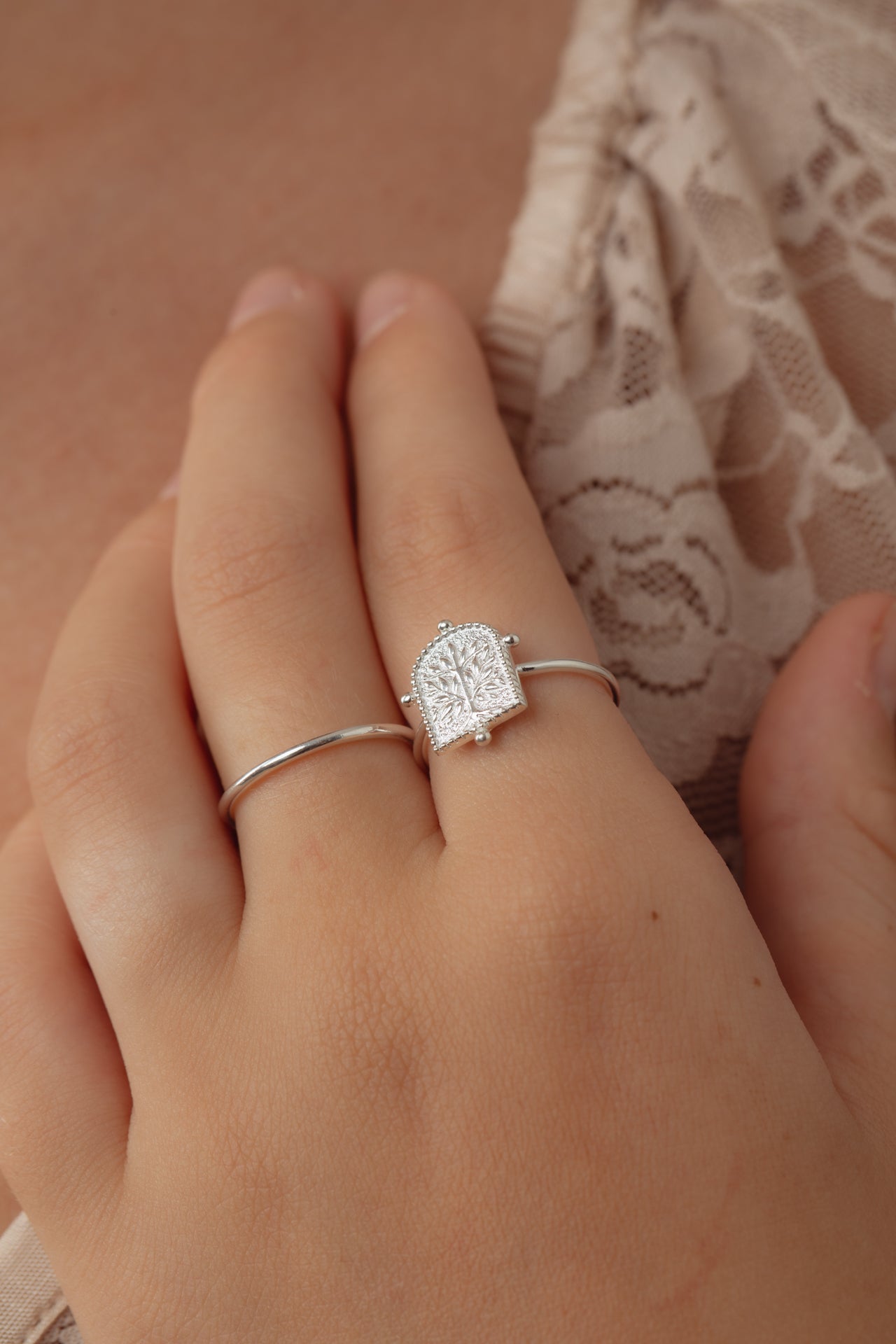 Thendro Tree Silver Ring