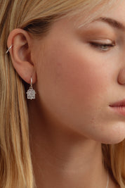 Thendro Silver Charm Hoops