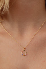 Orella Tria Amethyst Gold Necklace