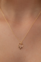 Heartley Trio Gold Necklace