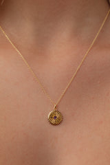 Elaria Amethyst Gold Necklace