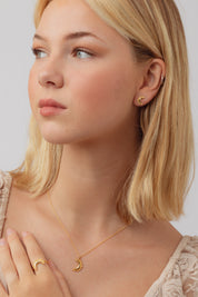 Celestie Gold Moon Necklace