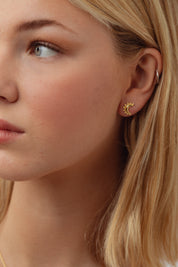 Celestie Gold Moon Studs