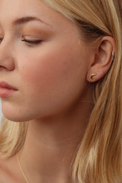 Celestie Gold Moon Studs