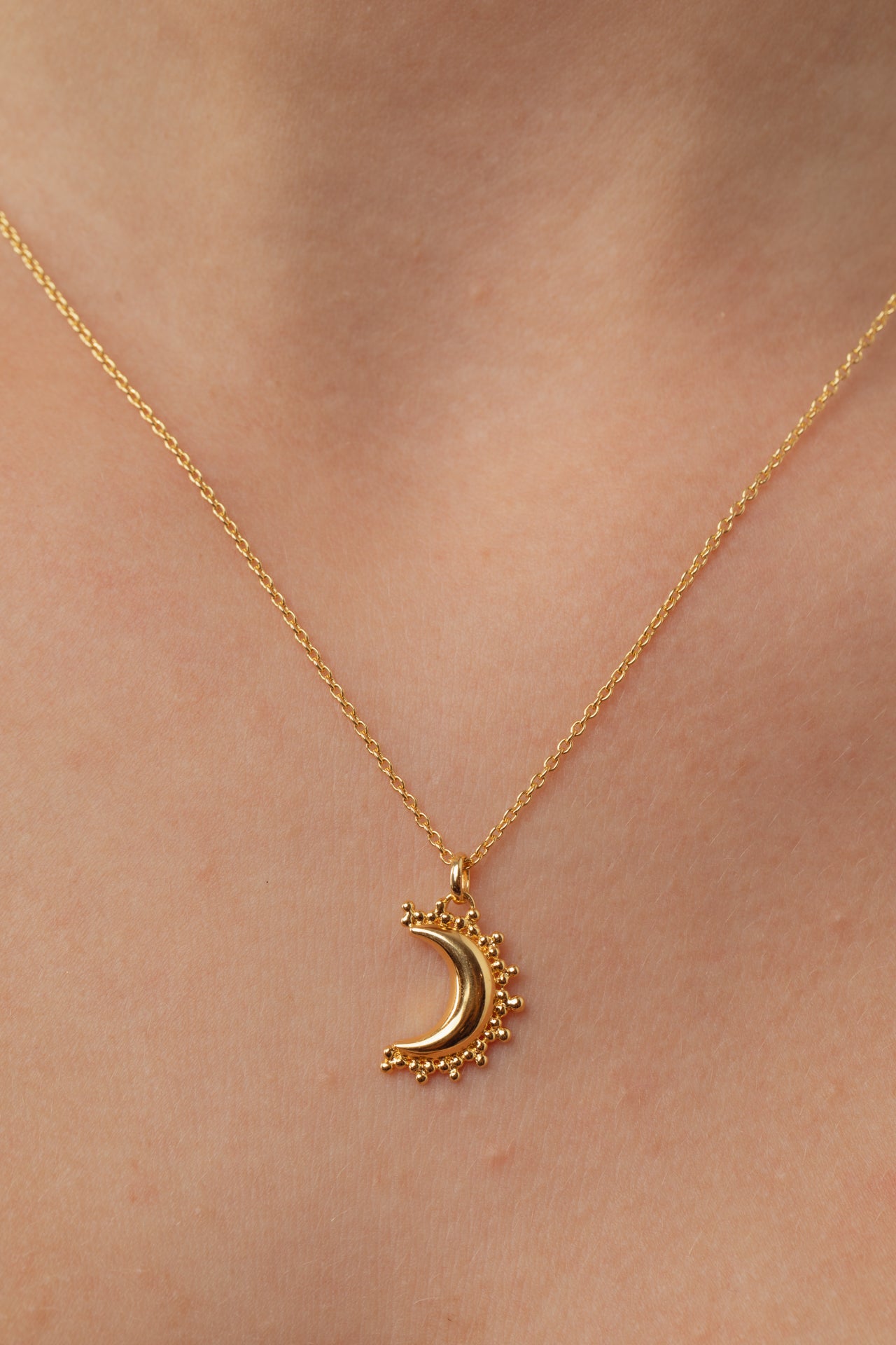 Celestie Gold Moon Necklace