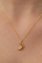 Celestie Gold Moon Necklace