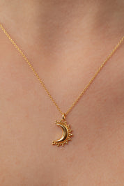 Celestie Gold Moon Necklace