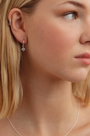 Kleia Rainbow Moonstone Silver Hoops