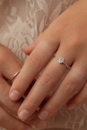 Kleia Rainbow Moonstone Silver Ring