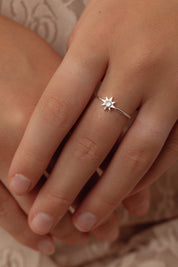 Stari Rainbow Moonstone Silver Ring