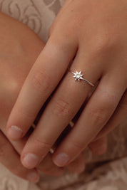 Stari Rainbow Moonstone Silver Ring