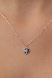 Noemi Rainbow Moonstone Silver Necklace