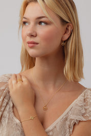 Phases Gold Charm Hoops