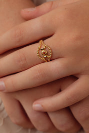 Phases Garnet Gold Ring