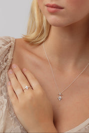 Aerith Rainbow Moonstone Silver Ring