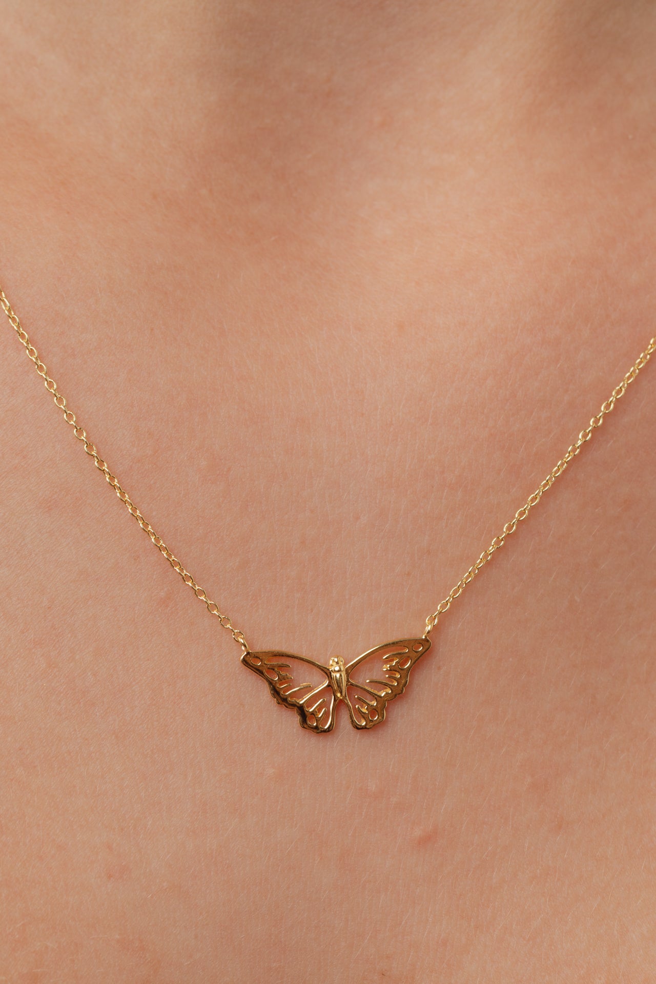 Farfalla Butterfly Gold Necklace