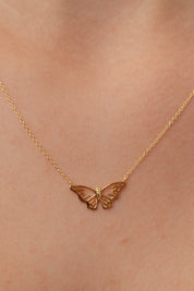 Farfalla Butterfly Gold Necklace