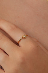 Stari Rainbow Moonstone Gold Ring