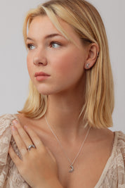 Celestie Silver Moon Necklace