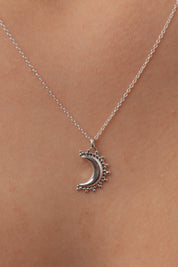 Celestie Silver Moon Necklace
