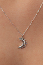 Celestie Silver Moon Necklace