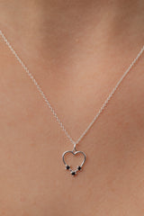 Heartley Trio Silver Necklace