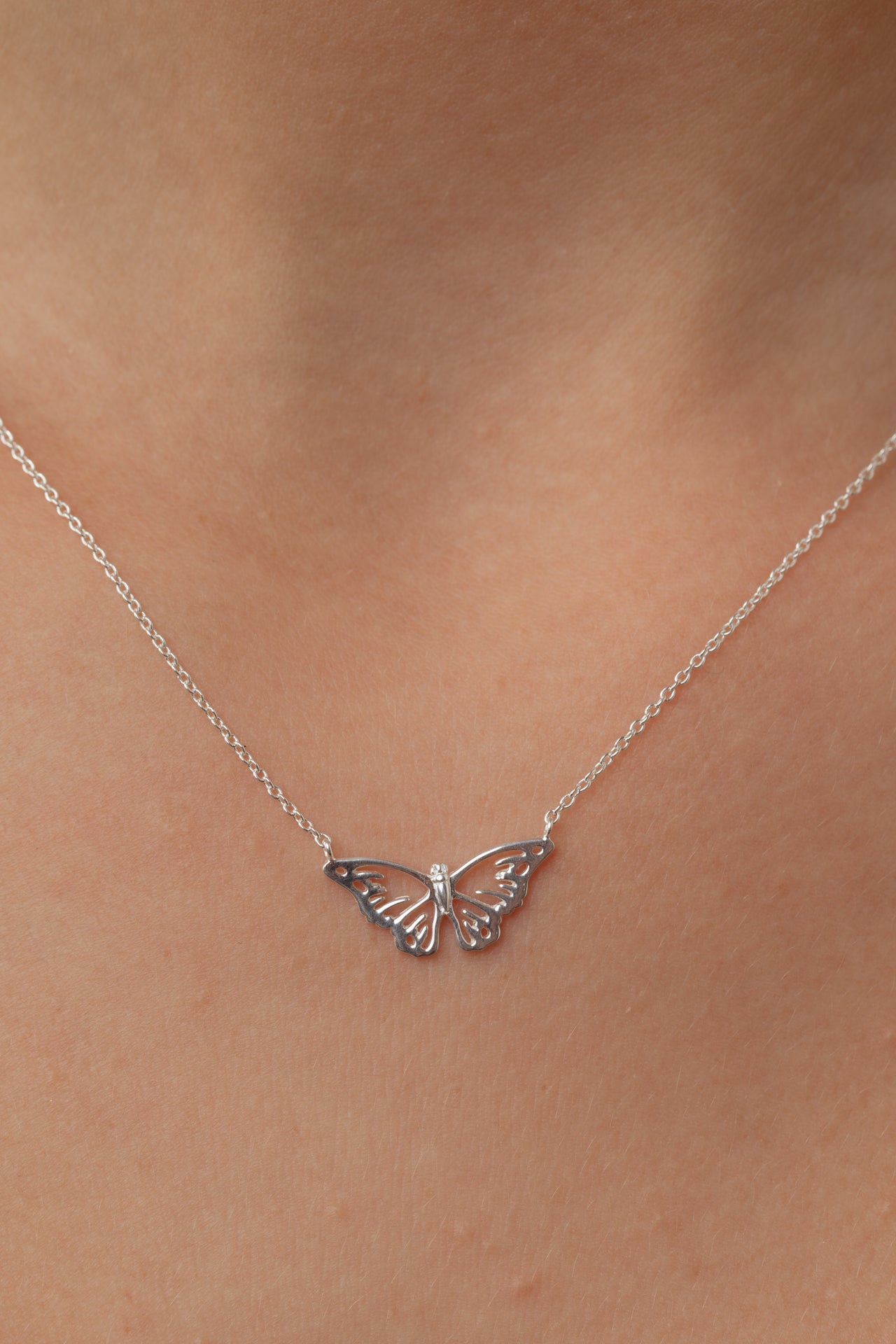 Farfalla Butterfly Silver Necklace