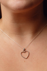 Seeded Open Heart Pendant