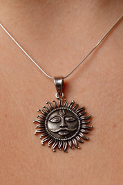 Surya Oxidised Sun Face Pendant