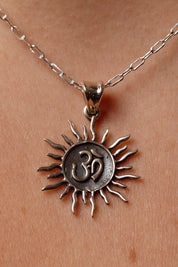 Spikey Sun with Om Pendant