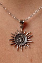 Spikey Sun with Om Pendant